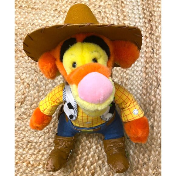 Disney Store Tigger Dressed as Woody Plush - Picture 1 of 6